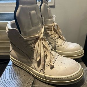 Rick Owen’s Off-White Geobasket Sneakers